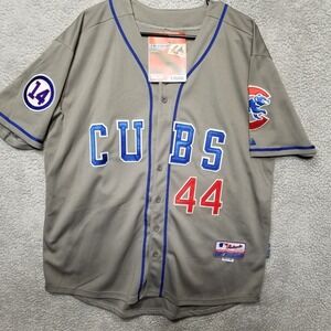 Majestic Anthony Rizzo Chicago Cubs # 44 Road Grey Men's Jersey w/ Patch Size 48